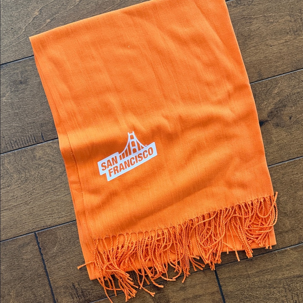 Orange San Francisco Scarf with Fringe